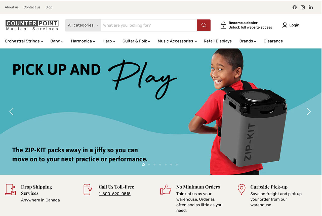 Zip-Kit portable drum set available in Canada  